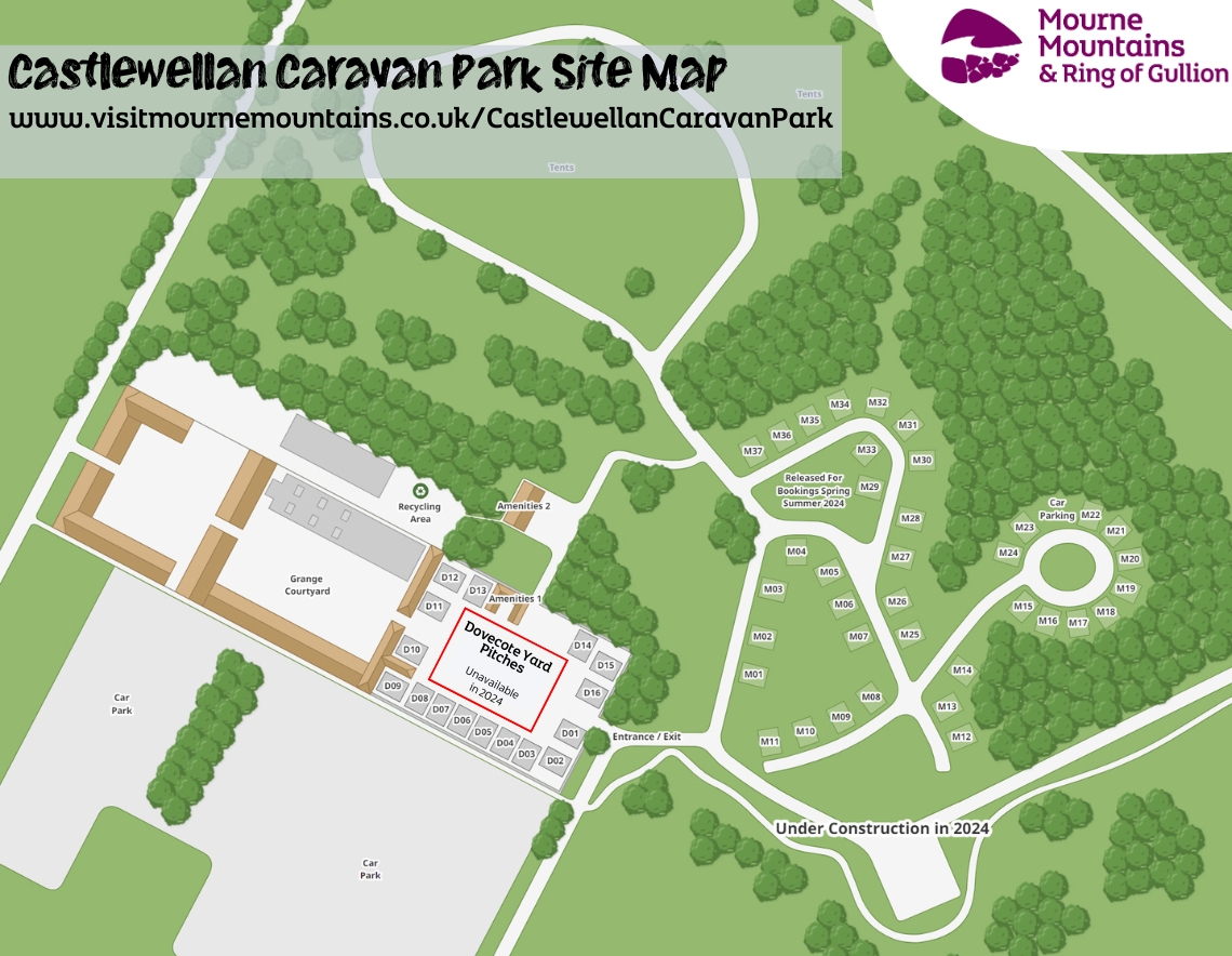 Castlewellan Caravan Park Site Map