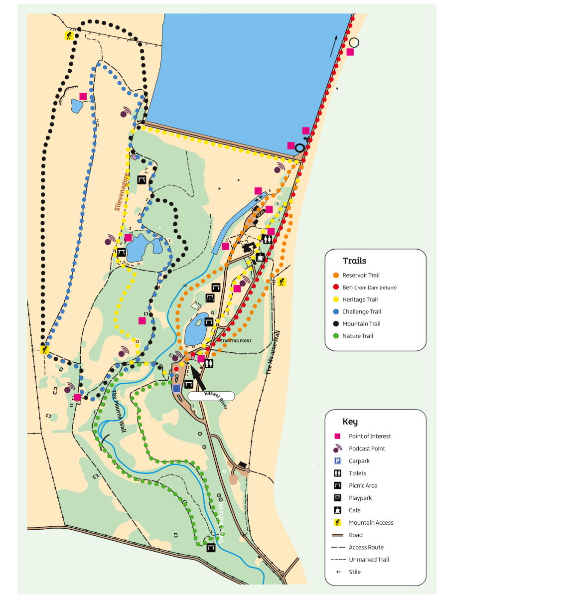 Silent Valley Walking Trail Map